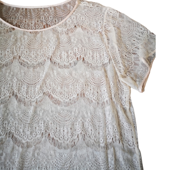 American Apparel El Salvador Nude Lace Top - Picture 4 of 5